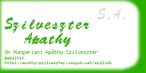 szilveszter apathy business card
